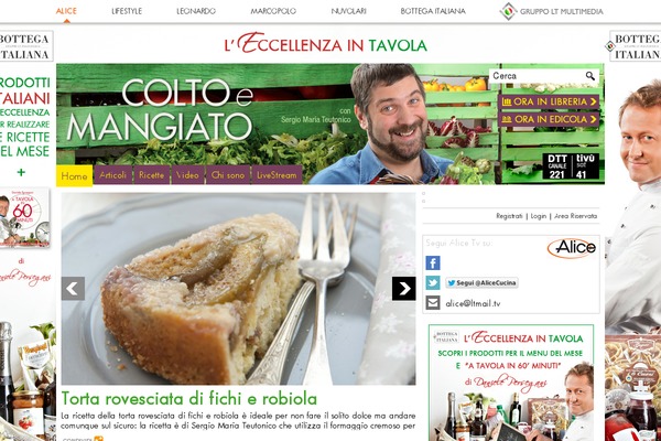 coltoemangiato.tv site used Layout-food
