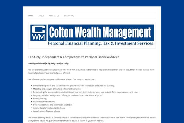 Twenty Twelve theme site design template sample