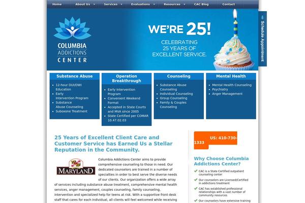 columbiaaddiction.com site used Cactar
