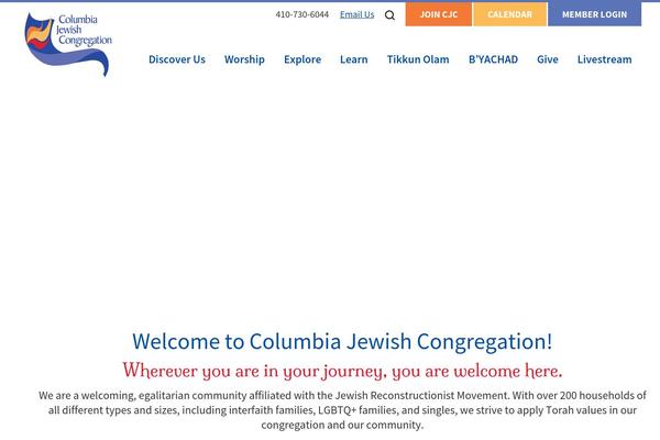 columbiajewish.org site used Columbiajc