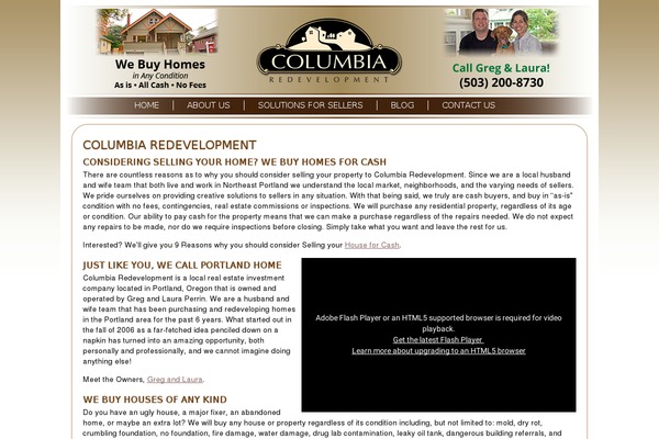 columbiaredevelopment.com site used Columbia