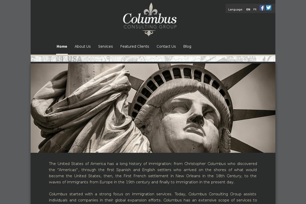 Columbus theme site design template sample