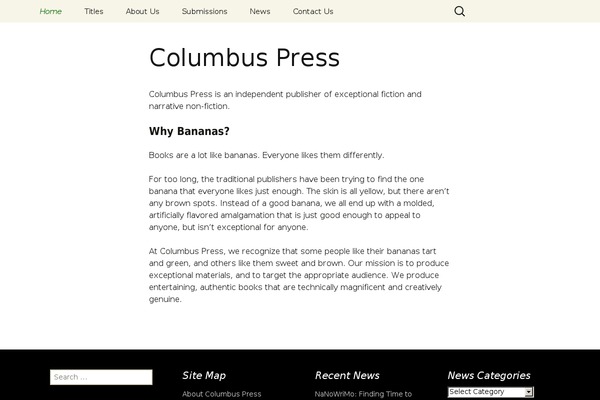 Twenty Thirteen theme site design template sample