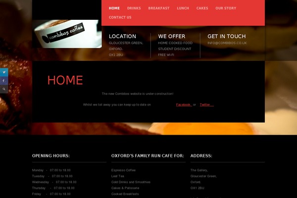 Coffee Shop theme site design template sample