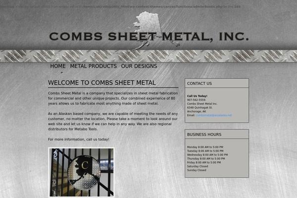 Canvas theme site design template sample