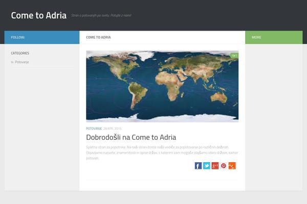 come-to-adria.si site used Hueman