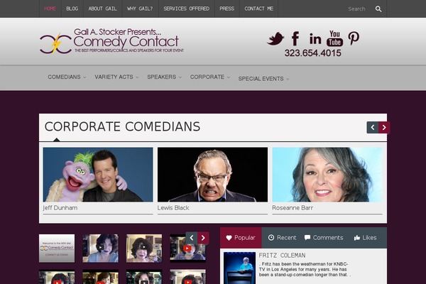 comedycontact.com site used Publica