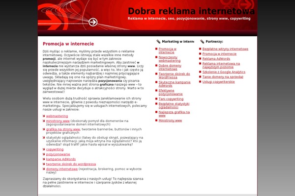 Red theme site design template sample