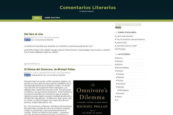comentariosliterarios.com site used Enfold4.76