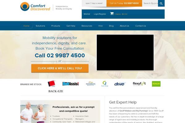 comfortdiscovered.com.au site used Comfort