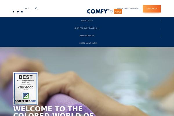 Comfy theme site design template sample