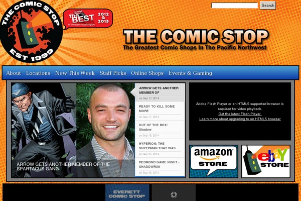 comicstoponline.com site used Comic-stop-theme