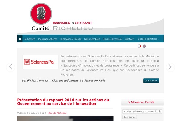 comite-richelieu.org site used Wordpress Bootstrap