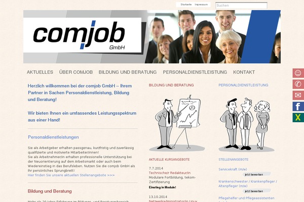 comjob.de site used Comjob