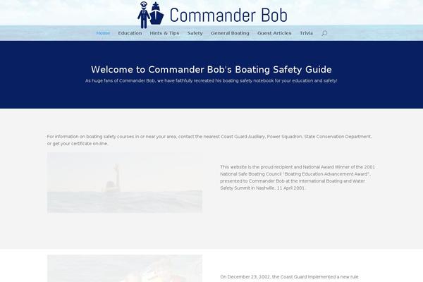 commanderbob.com site used Divi3