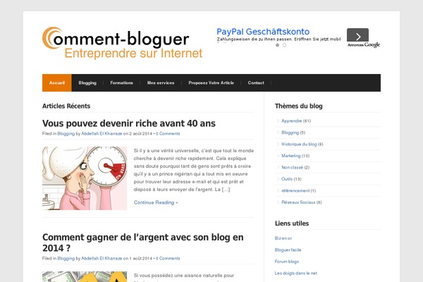 comment-bloguer.com site used Marketify