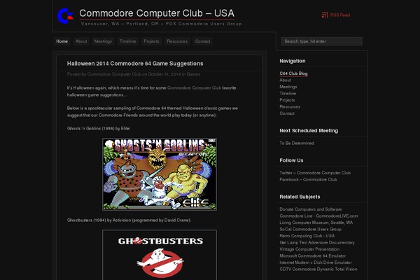 commodorecomputerclub.com site used Midnight Child Theme