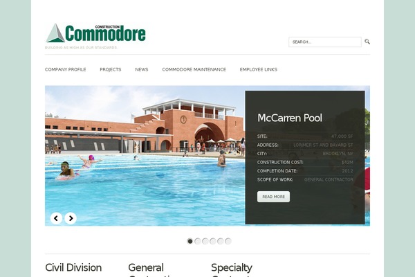 commodoreconstruction.com site used Theme1422