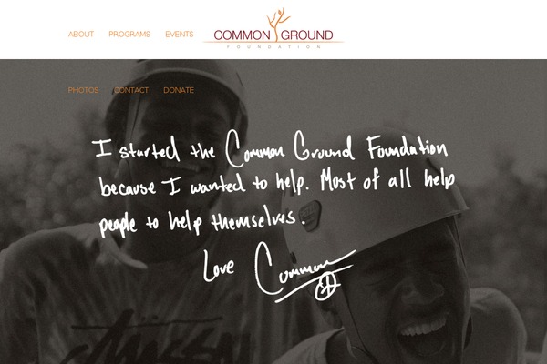commongroundfoundation.org site used Project5565