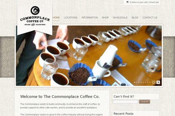 commonplacecoffee.com site used Commonplace