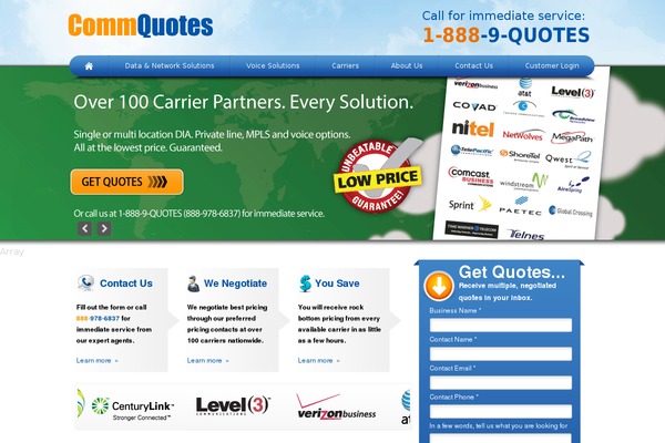 commquotes.com site used Commquotesv2