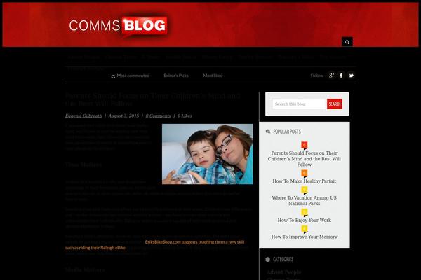 commsblog.com site used NewsSetter
