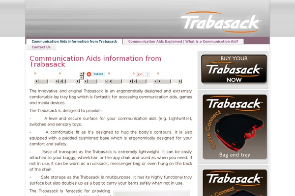 communicationaids.info site used Trabasacklaptray2