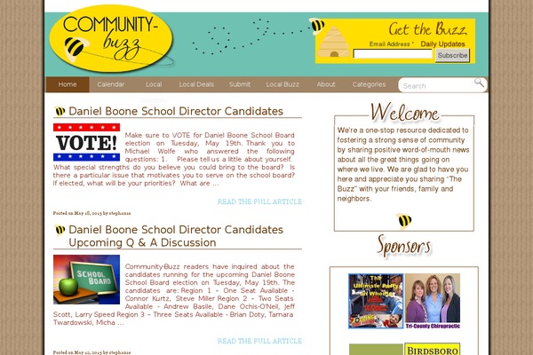 Community theme site design template sample