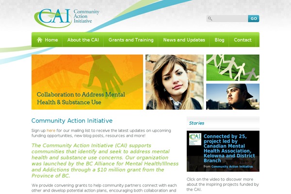 Cai theme site design template sample