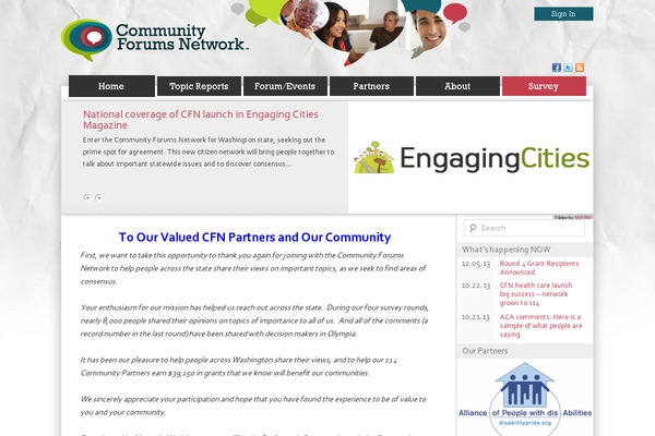 communityforumsnetwork.org site used Cfn