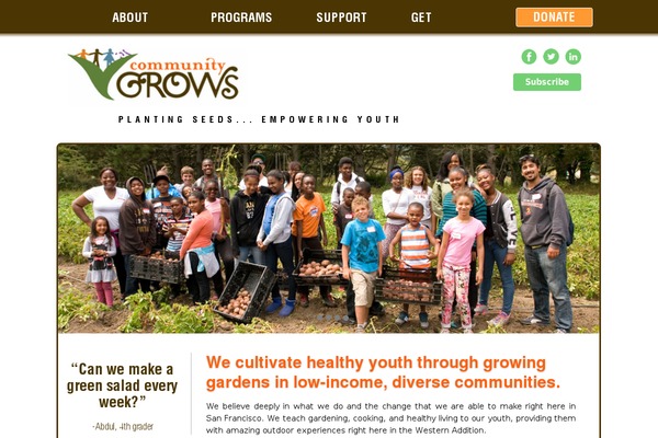 communitygrows.org site used Benevolent-pro