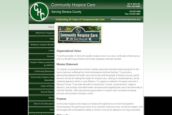 communityhospicecare.com site used Stein-hospice
