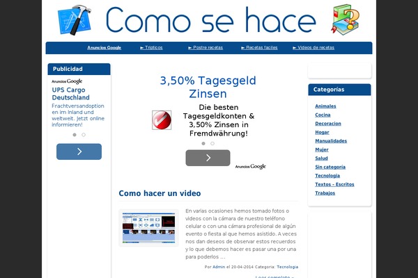 comosehace.co site used Nichostheme