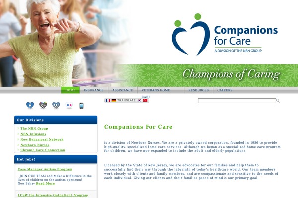companionsforcare.com site used Companionsforcare