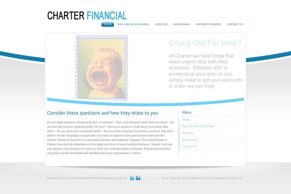 Charter theme site design template sample