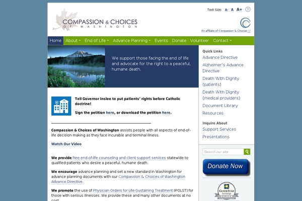 compassionwa.org site used Compassion