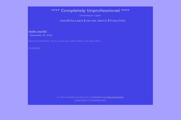 completelyunprofessional.com site used Commodore