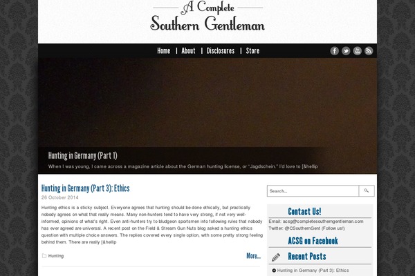 Southern theme site design template sample