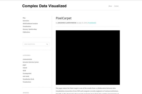 complexdatavisualized.com site used Truly Minimal