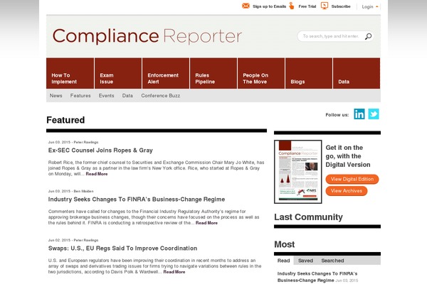 complianceintel.com site used Blank_theme