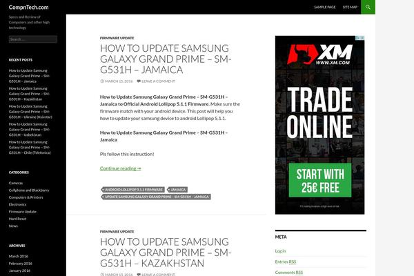 Twenty Fourteen theme site design template sample