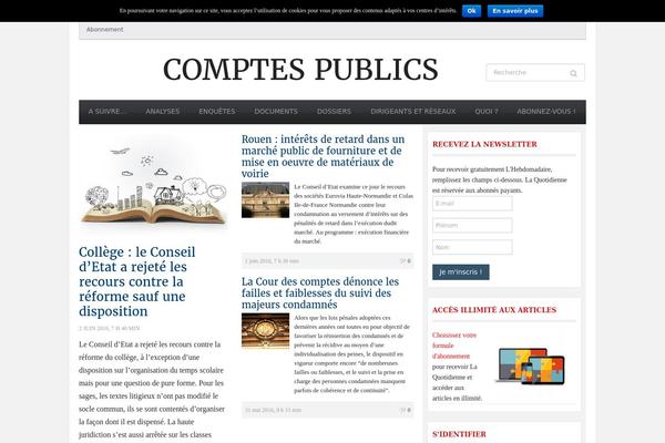 comptes-publics.fr site used Tribune