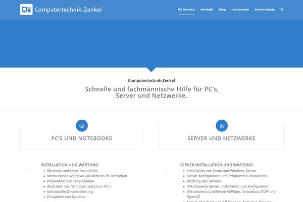 Enfold theme site design template sample