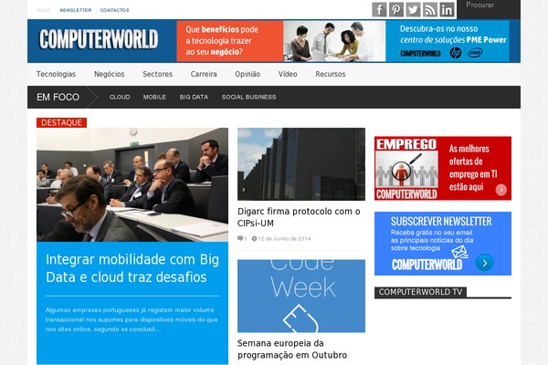 computerworld.com.pt site used FlatNews – Responsive Magazine WordPress Theme