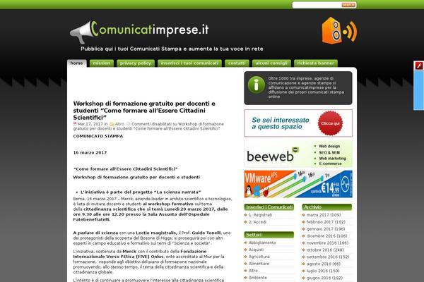 comunicatimprese.it site used Studiopress_green
