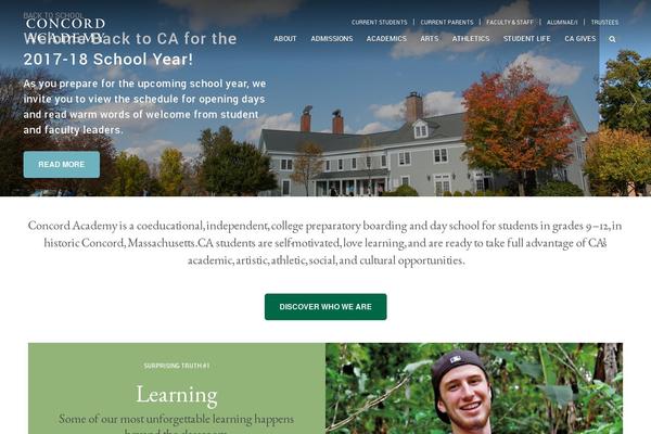 concordacademy.org site used Concord-divi-child