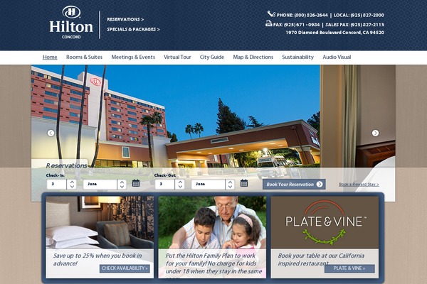 concordhilton.com site used Hilton