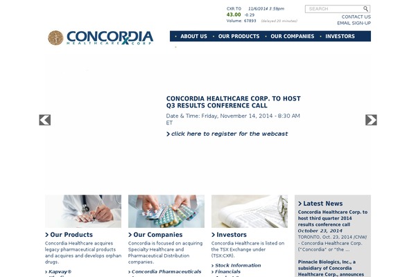 concordiarx.com site used Concordia