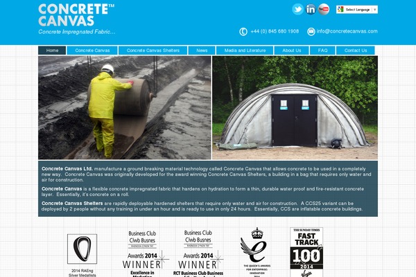 Concrete theme site design template sample