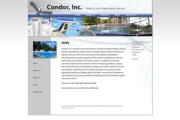 Condor theme site design template sample